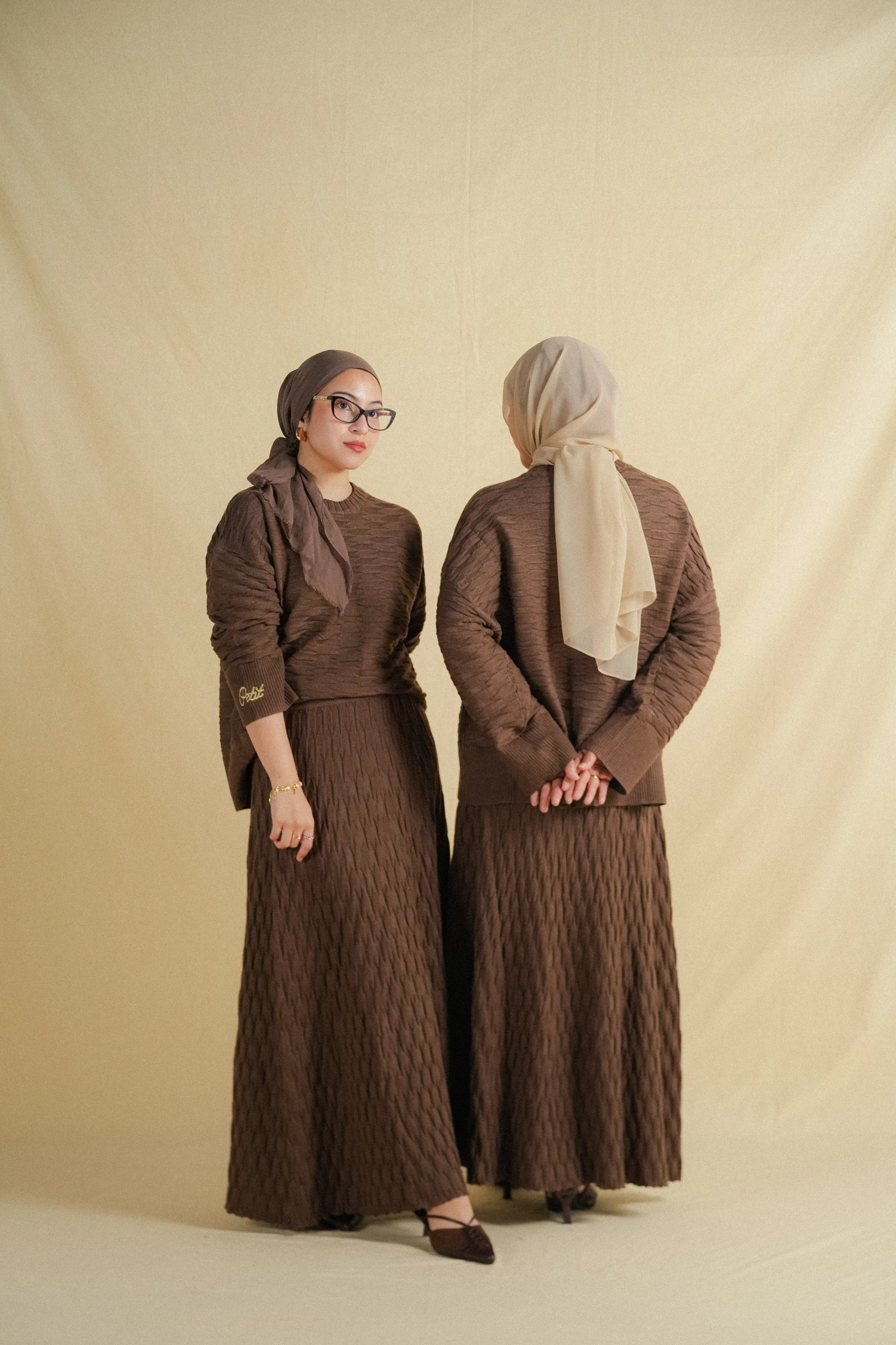 NUVOLA KNIT SKIRT IN ESPRESSO