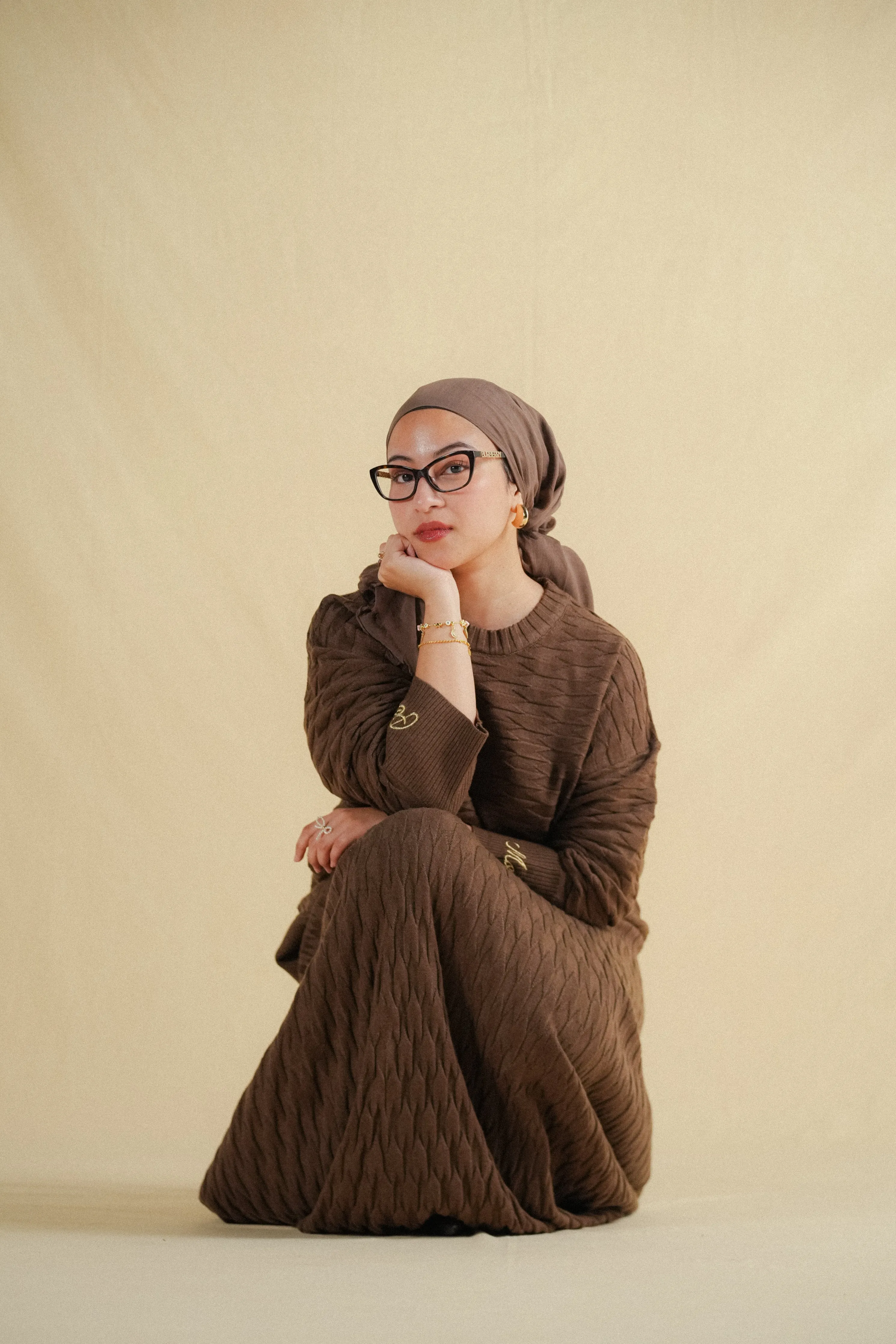 NUVOLA KNIT SKIRT IN ESPRESSO