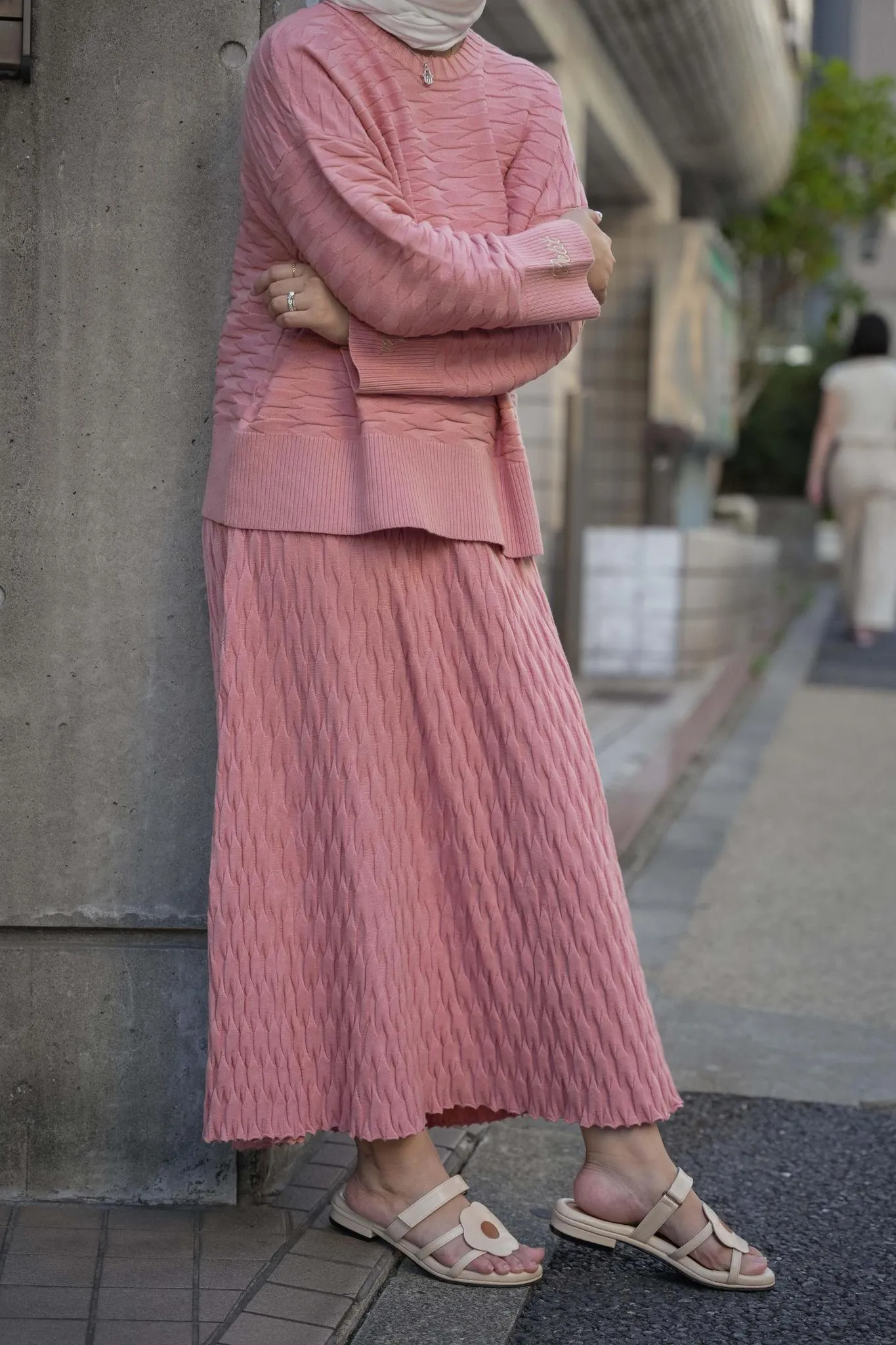NUVOLA KNIT SKIRT IN SAKURA