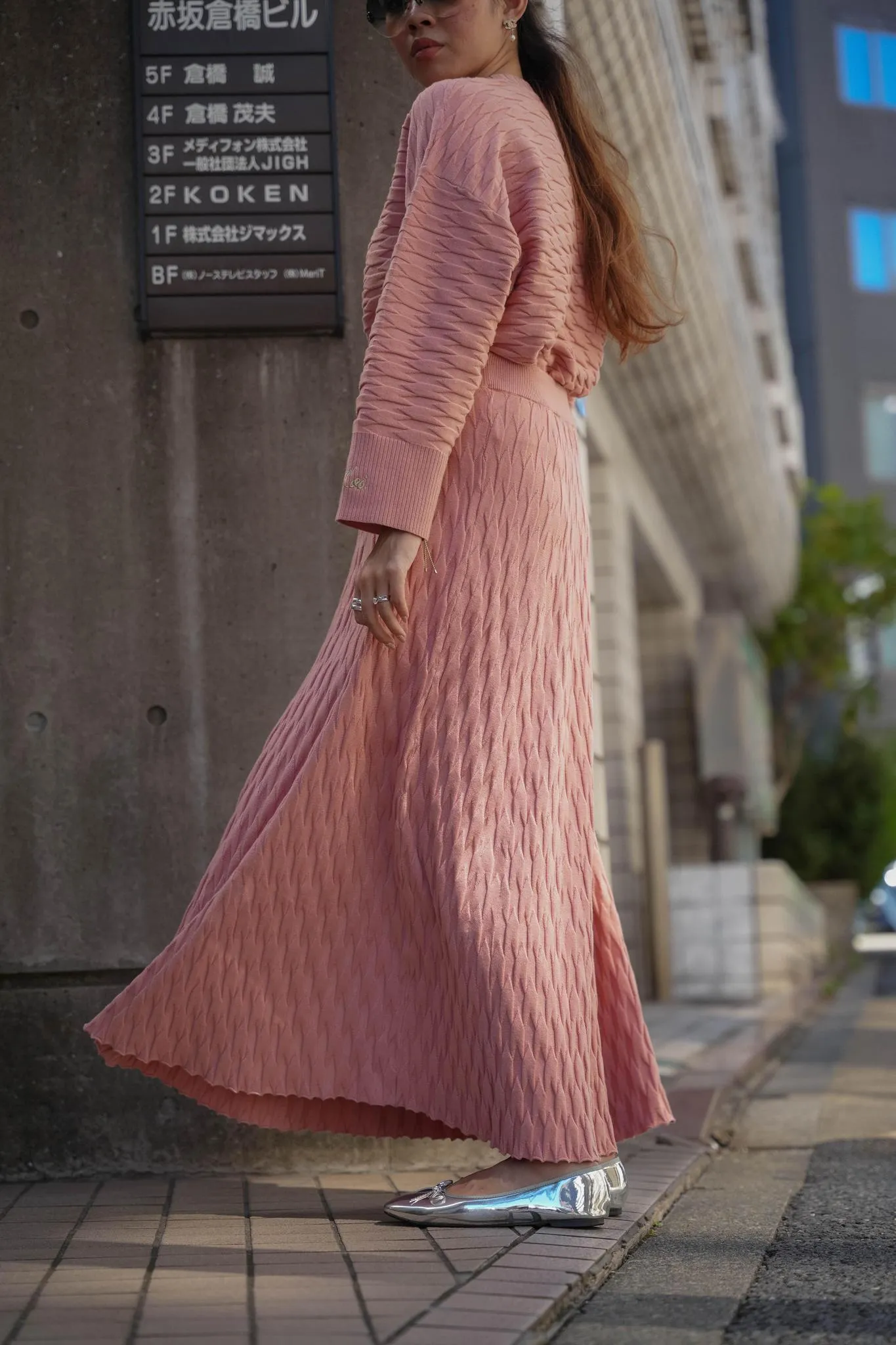 NUVOLA KNIT SKIRT IN SAKURA