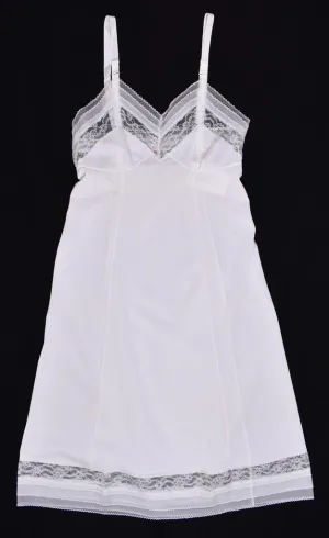 NWOT 1950s Off White Ric Rac Lace Full Slip