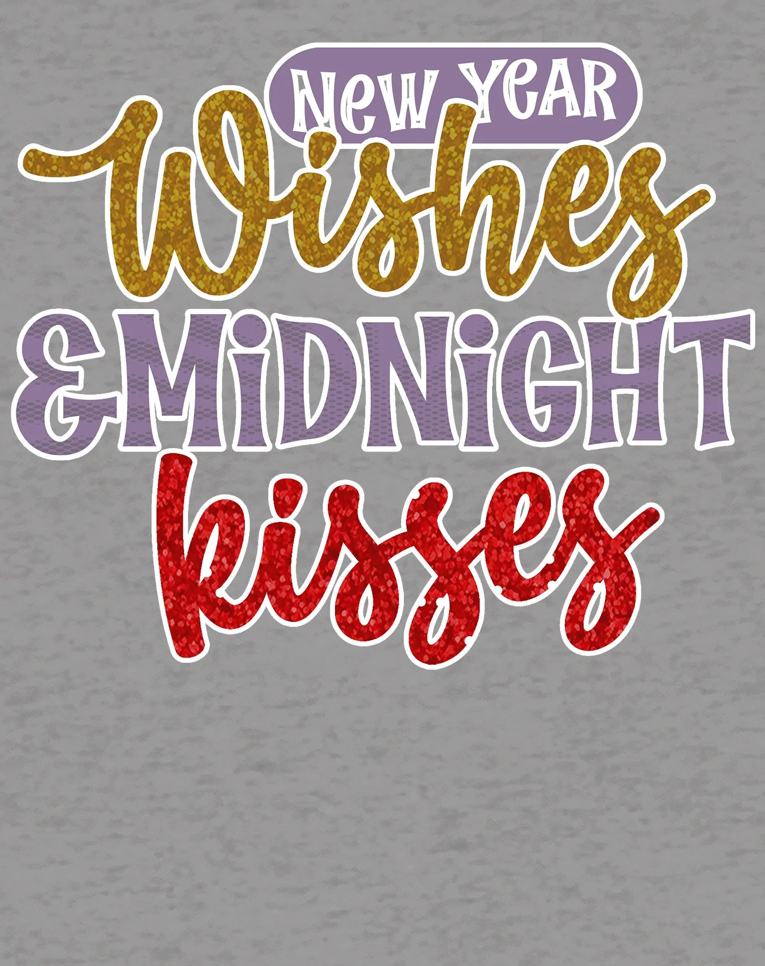 NYE New Year Wishes Midnight Kisses Eve Party Cute Couples Men's T-Shirt