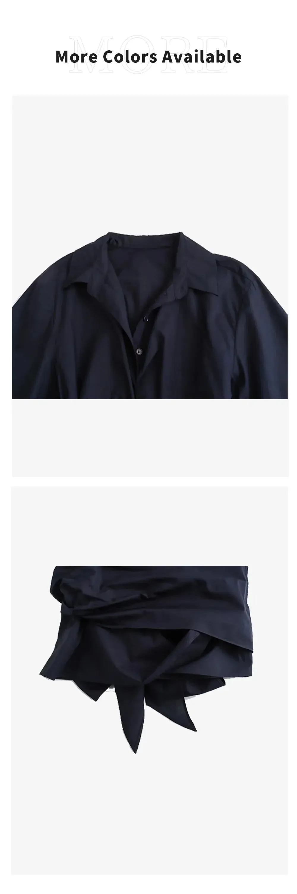 Obsidian Phoenix Double-Breasted Poplin Shirt - Polo Neck with Bow Tie