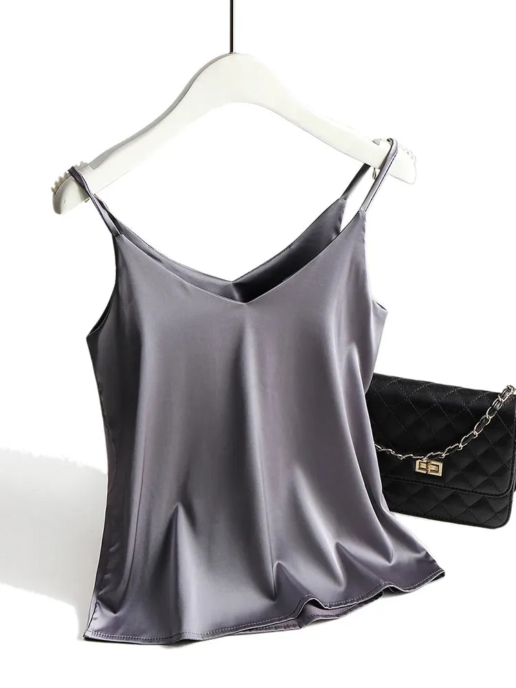 Obsidian Phoenix Satin Spaghetti Strap Cami