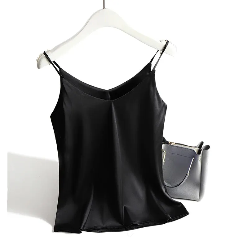 Obsidian Phoenix Satin Spaghetti Strap Cami