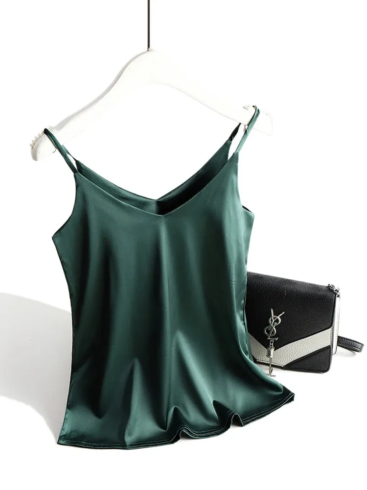 Obsidian Phoenix Satin Spaghetti Strap Cami