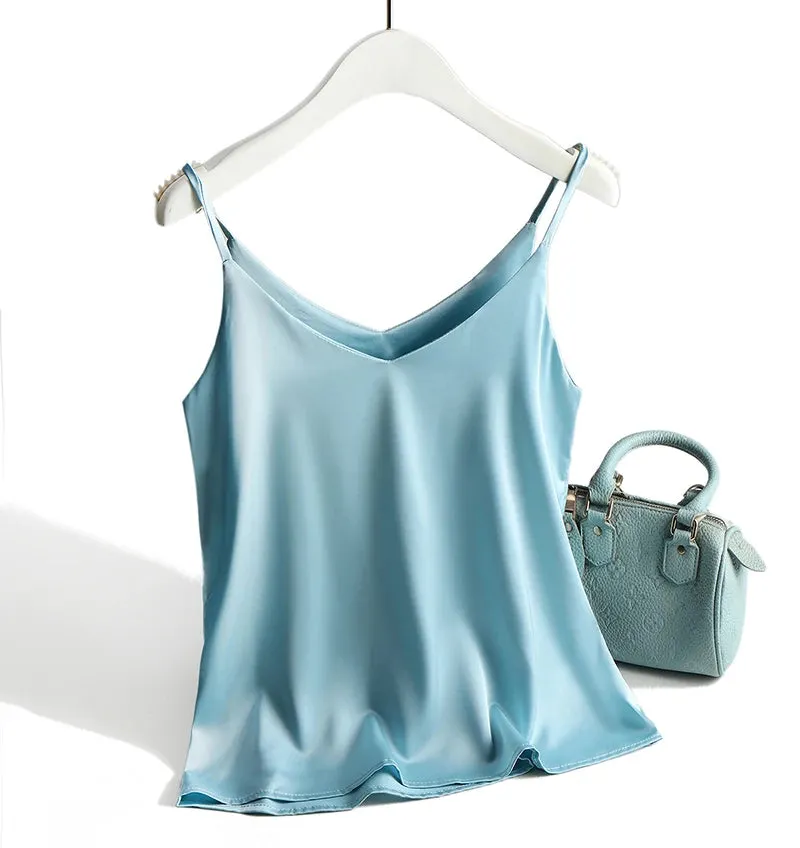 Obsidian Phoenix Satin Spaghetti Strap Cami