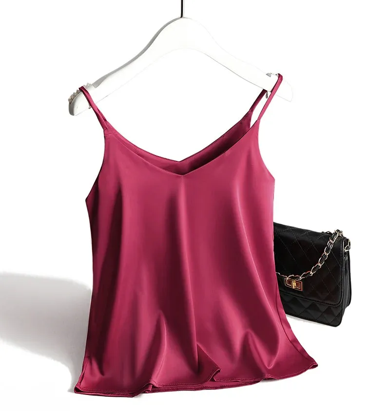 Obsidian Phoenix Satin Spaghetti Strap Cami