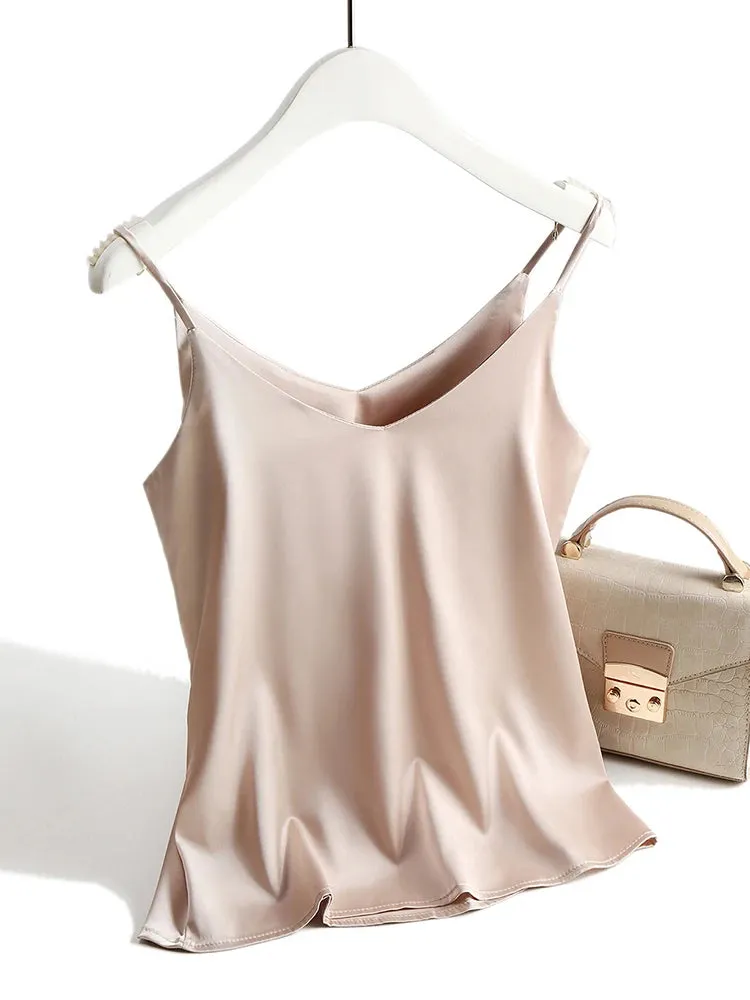 Obsidian Phoenix Satin Spaghetti Strap Cami