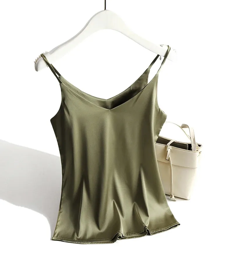 Obsidian Phoenix Satin Spaghetti Strap Cami
