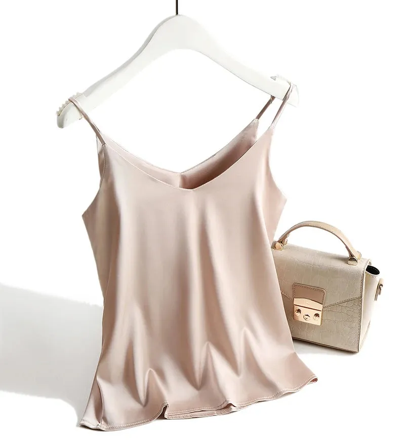 Obsidian Phoenix Satin Spaghetti Strap Cami