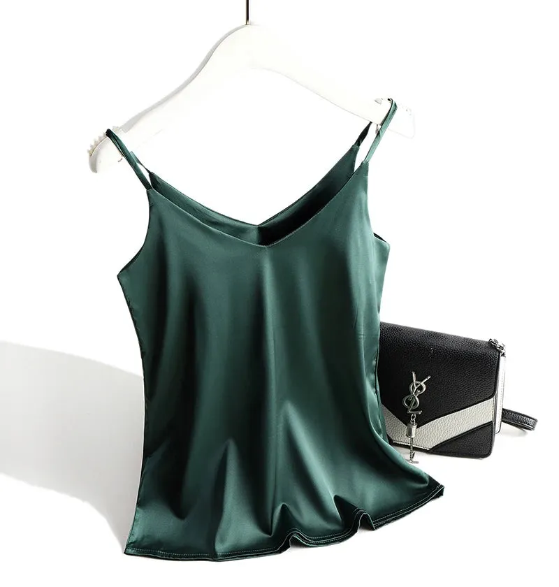 Obsidian Phoenix Satin Spaghetti Strap Cami