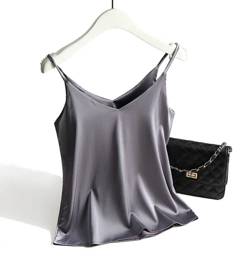 Obsidian Phoenix Satin Spaghetti Strap Cami