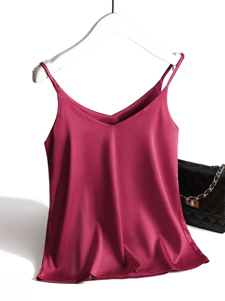 Obsidian Phoenix Satin Spaghetti Strap Cami