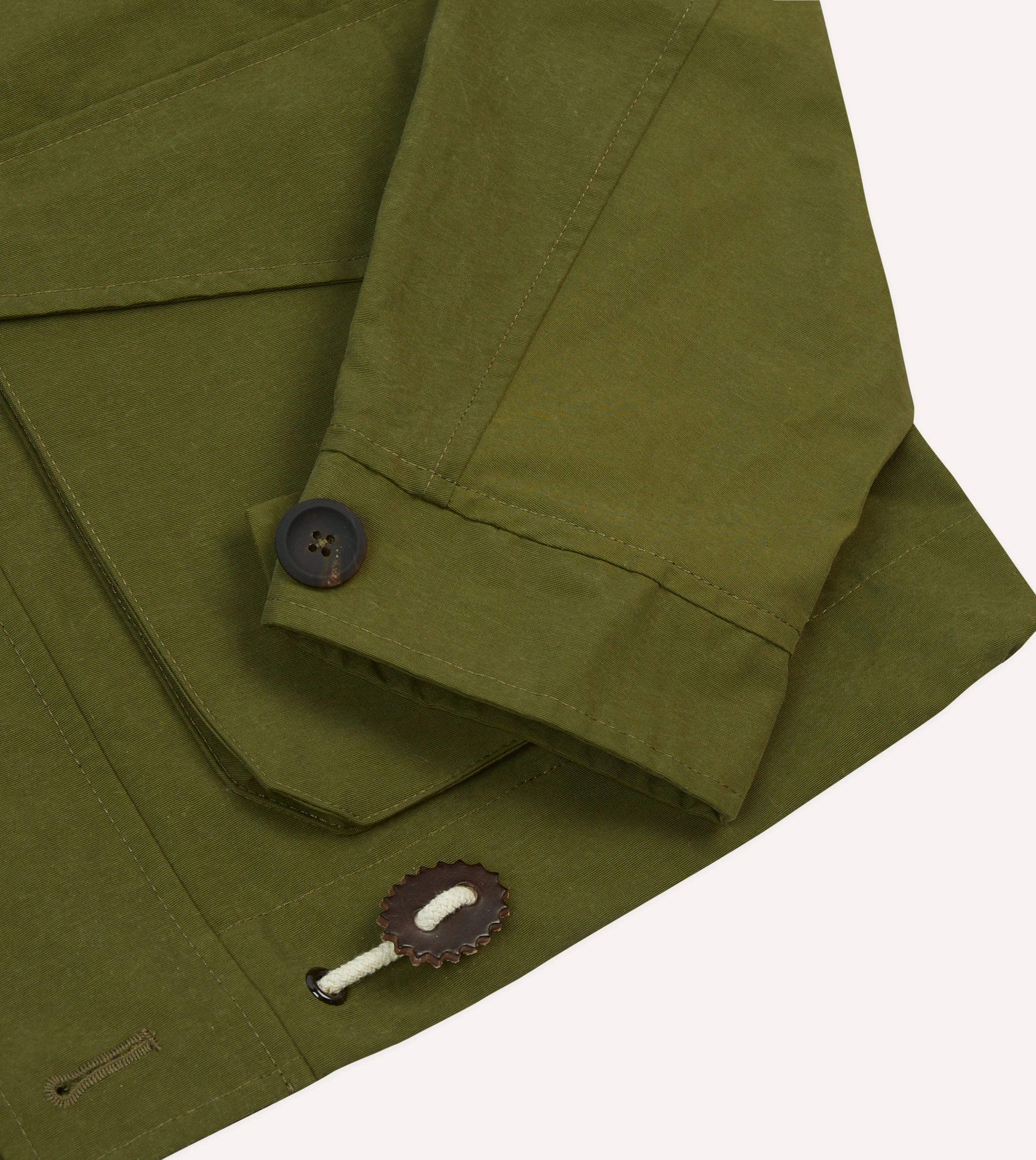 Olive Cotton Blouson Jacket