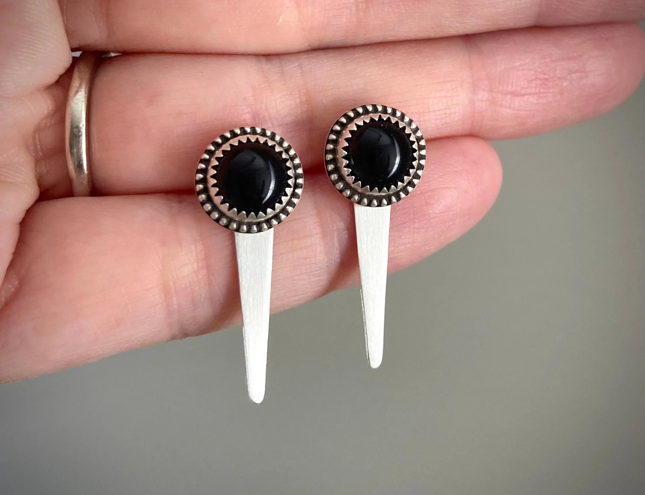 Onyx Spike Earring Jackets