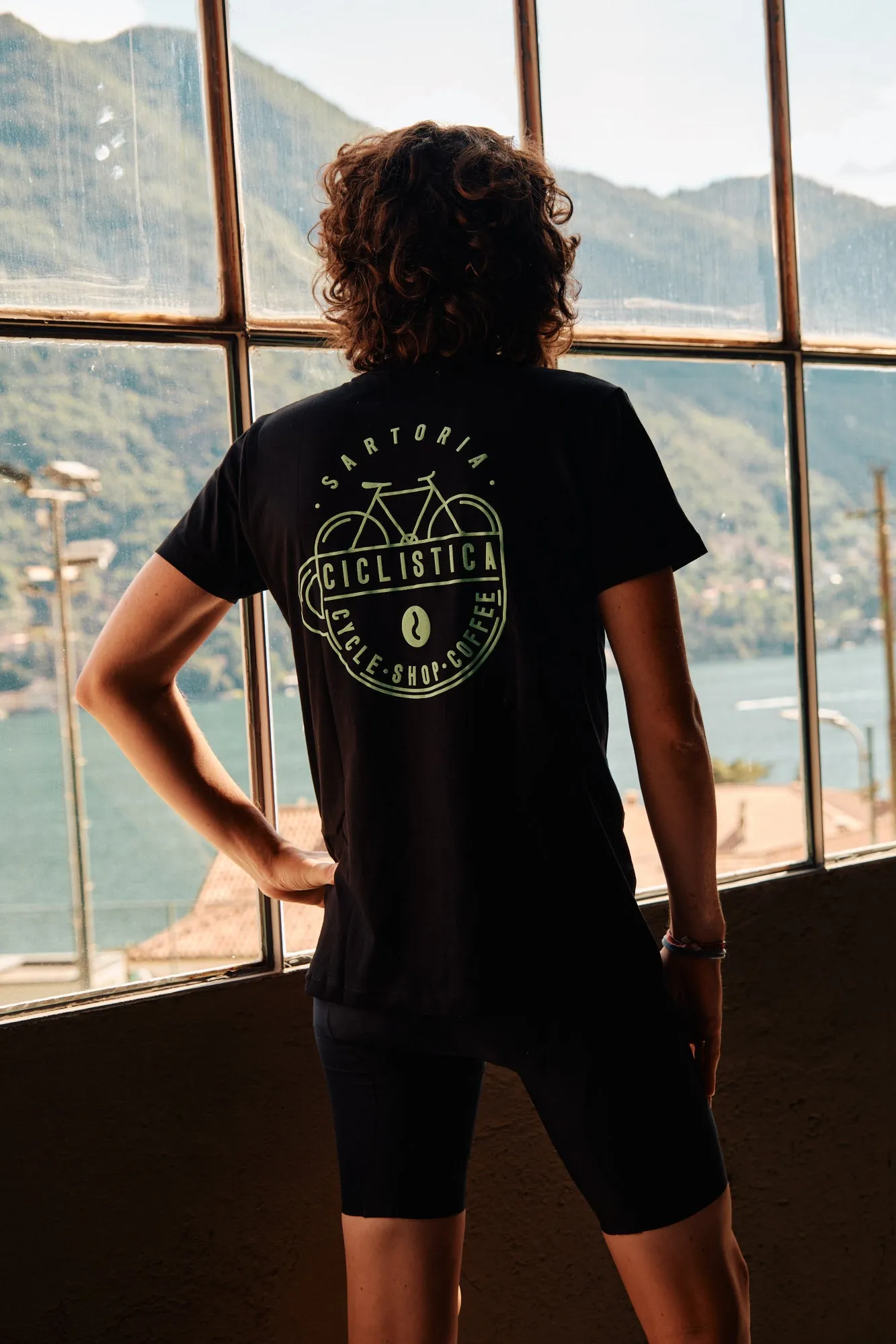 Organic Cotton Tshirt - Black Bianchi Sartoria Ciclistica - Unisex