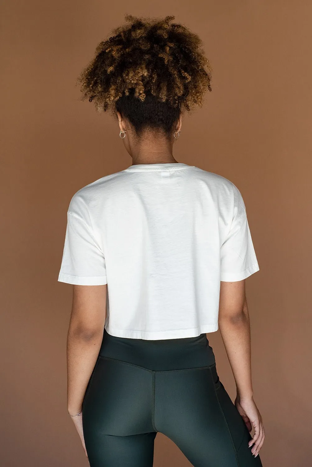 Organic Crop Tee - Stonewash Cream