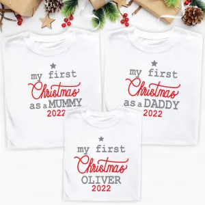 Our First Family Christmas 2022 T-shirts