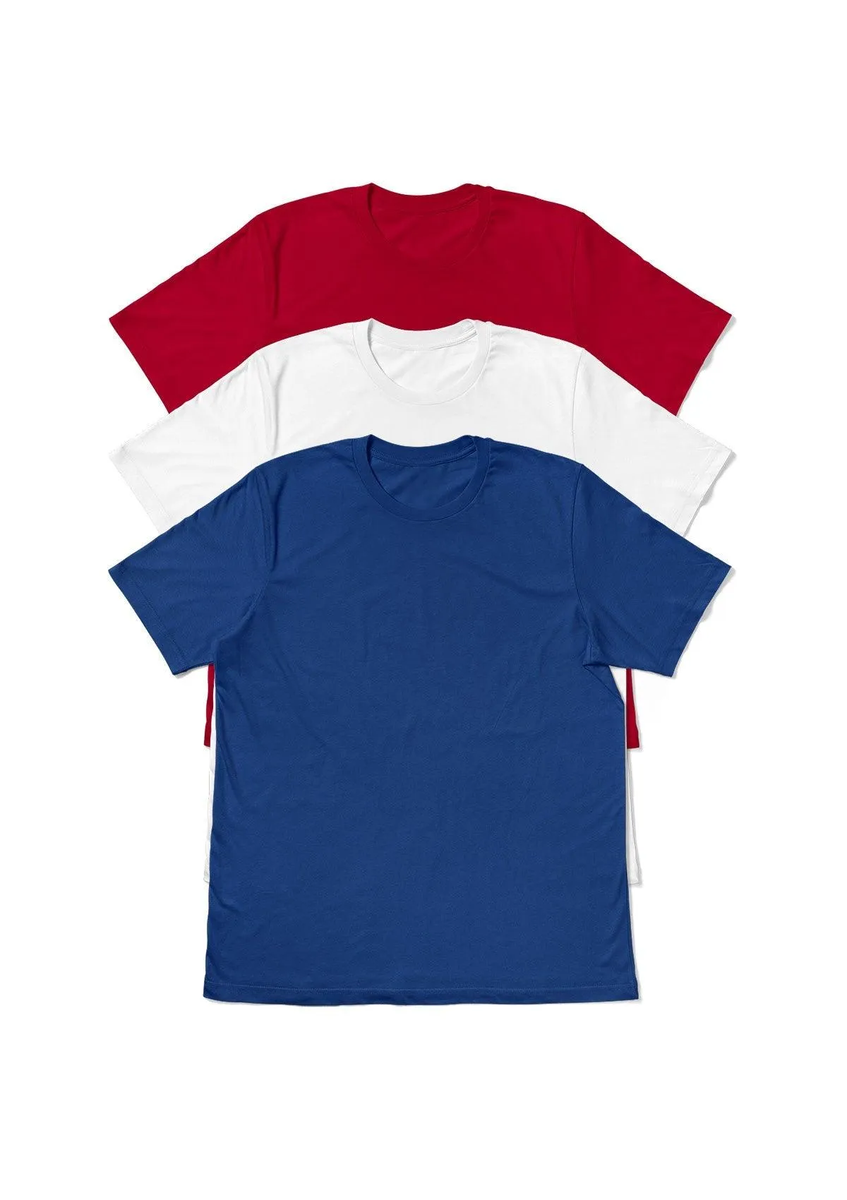 Oversize Men's Patriotic T-Shirt Bundle - Red, White, Blue (2XL-6XL)