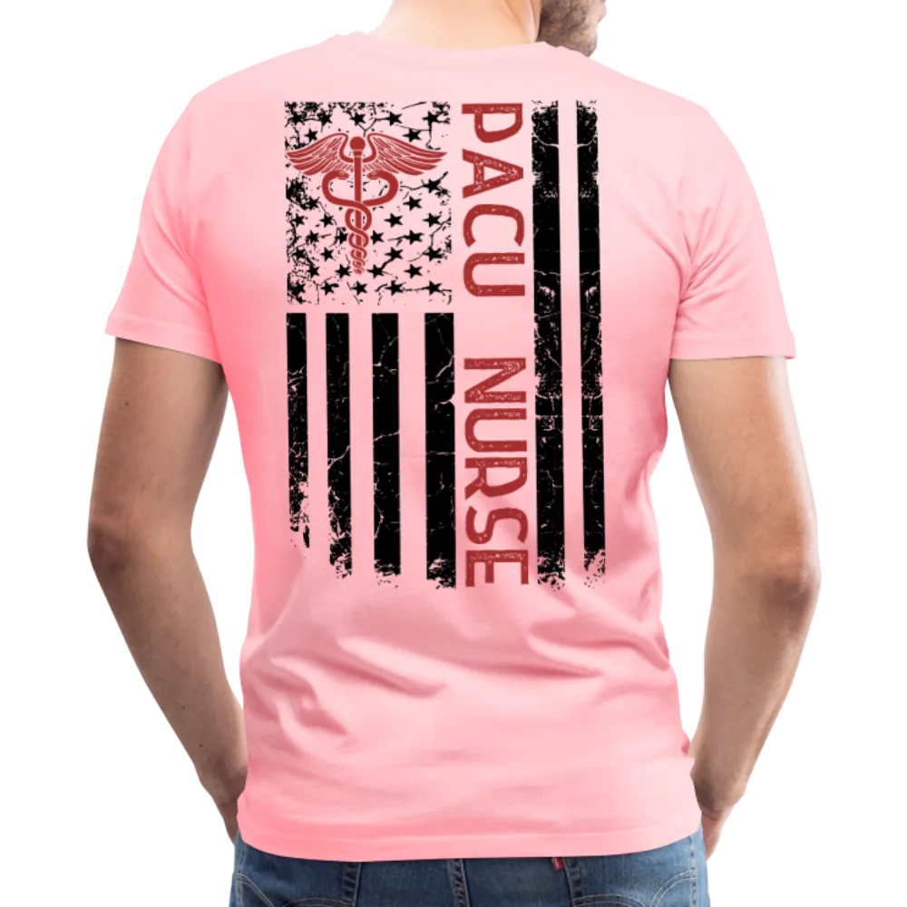PACU Nurse - Nurse Flag Men's Premium T-Shirt