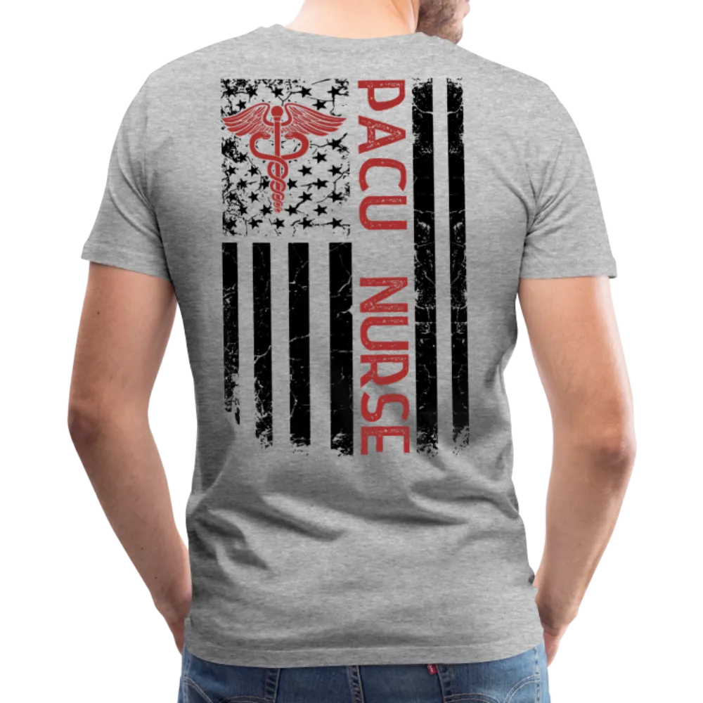 PACU Nurse - Nurse Flag Men's Premium T-Shirt