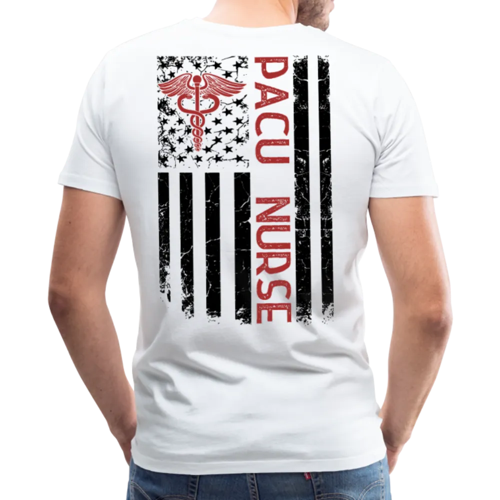 PACU Nurse - Nurse Flag Men's Premium T-Shirt