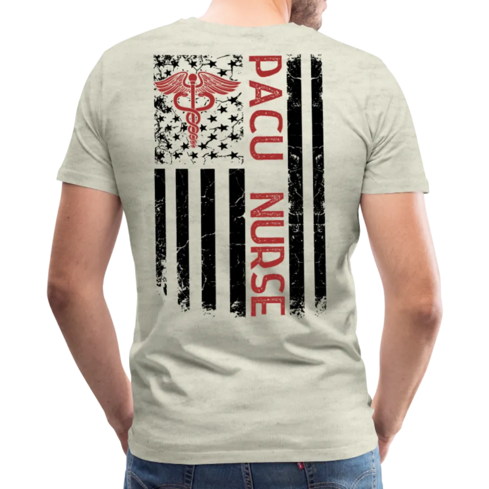 PACU Nurse - Nurse Flag Men's Premium T-Shirt
