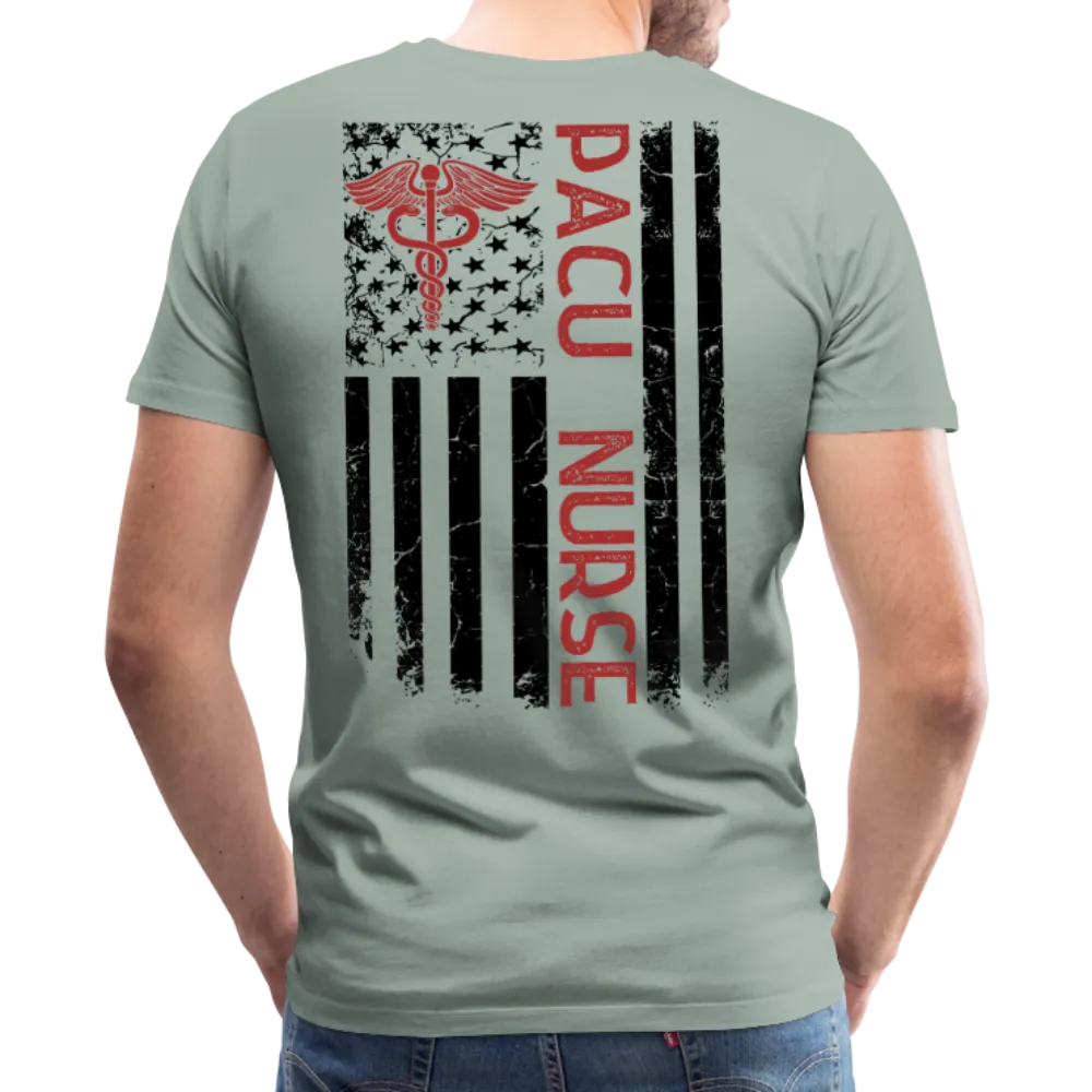 PACU Nurse - Nurse Flag Men's Premium T-Shirt