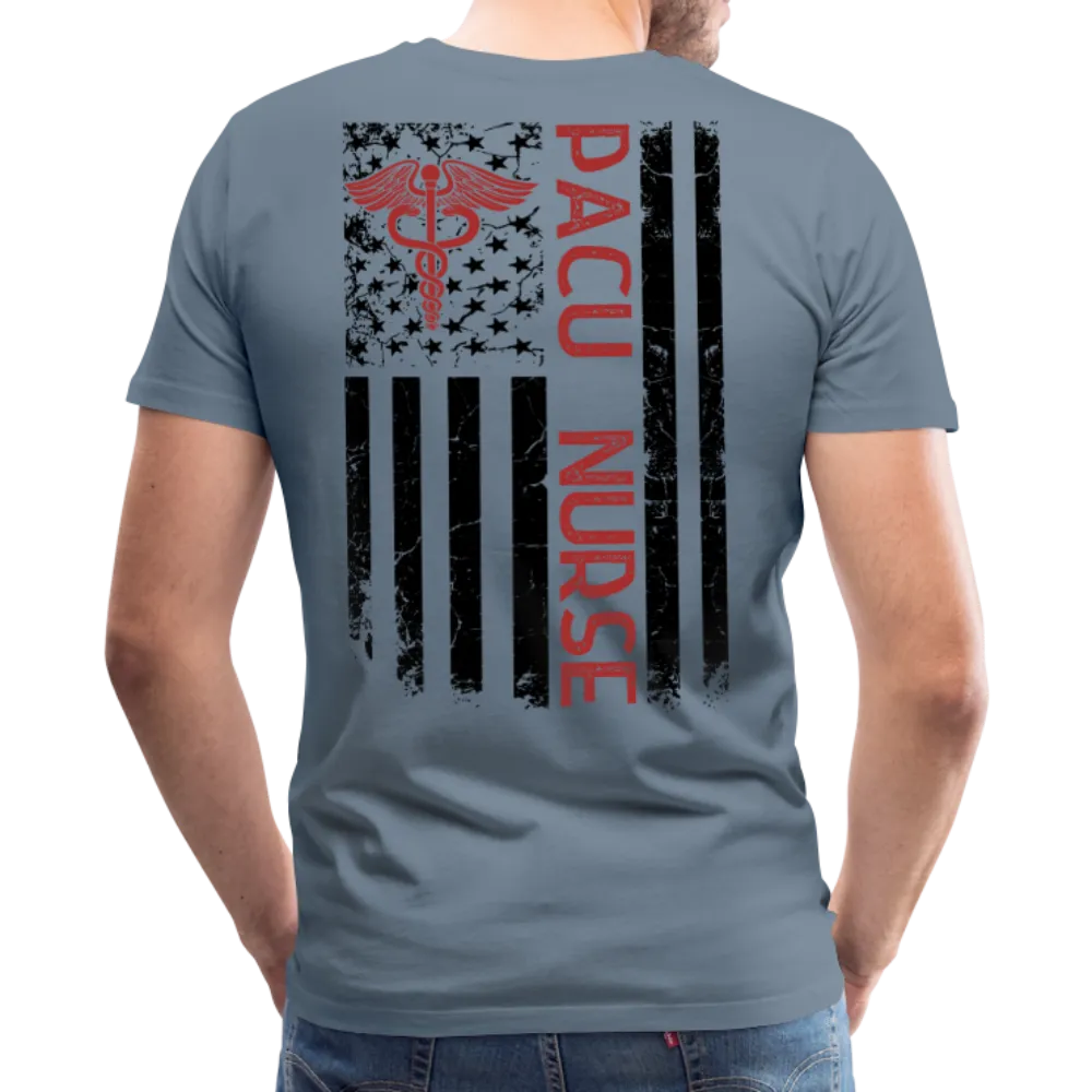 PACU Nurse - Nurse Flag Men's Premium T-Shirt