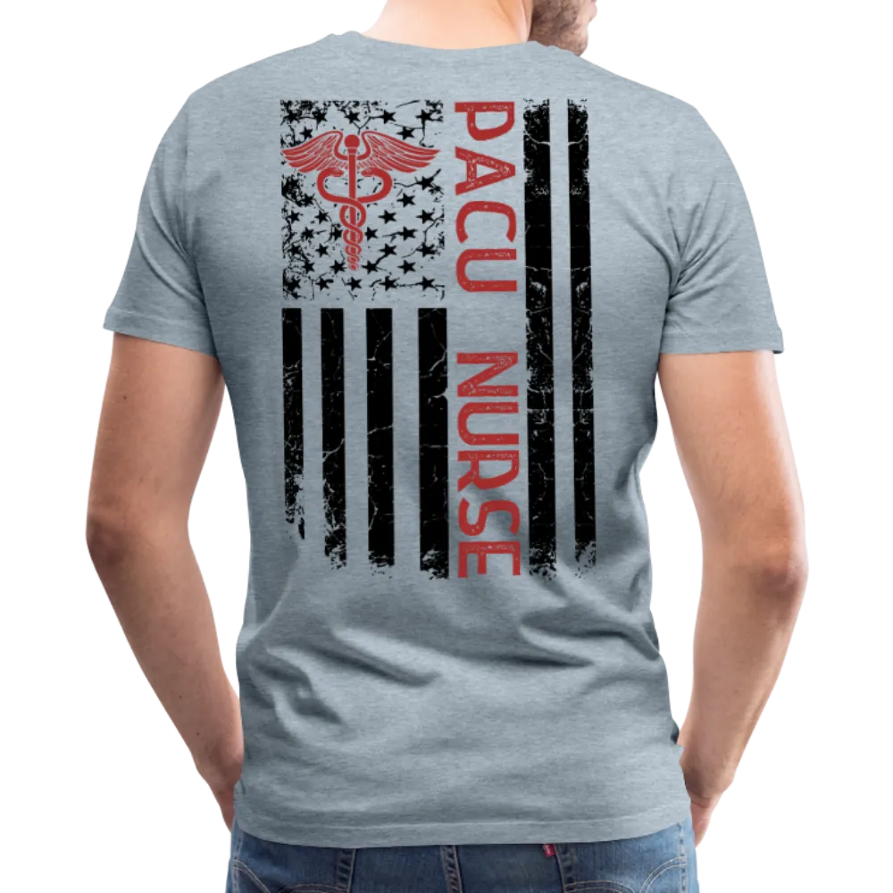 PACU Nurse - Nurse Flag Men's Premium T-Shirt