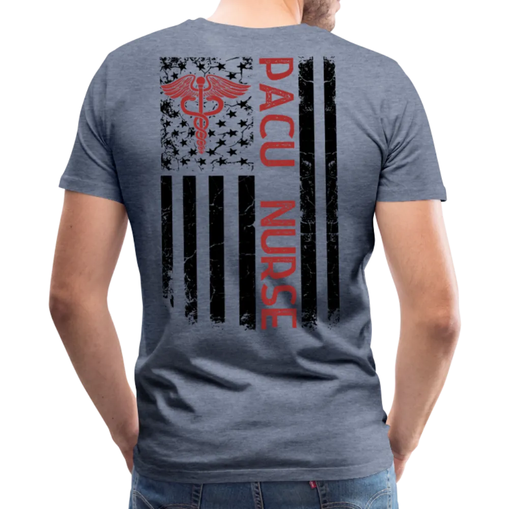 PACU Nurse - Nurse Flag Men's Premium T-Shirt