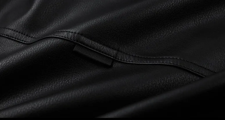 Padded Windproof PU Jacket for Versatile Business Looks