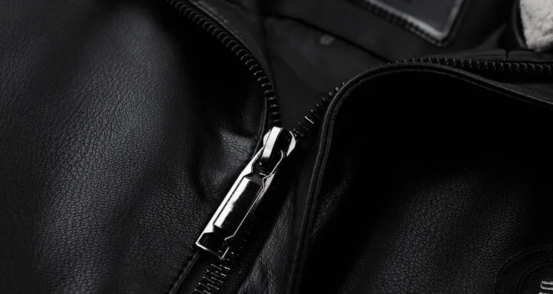 Padded Windproof PU Jacket for Versatile Business Looks