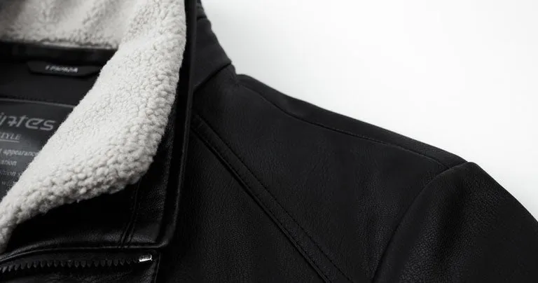 Padded Windproof PU Jacket for Versatile Business Looks