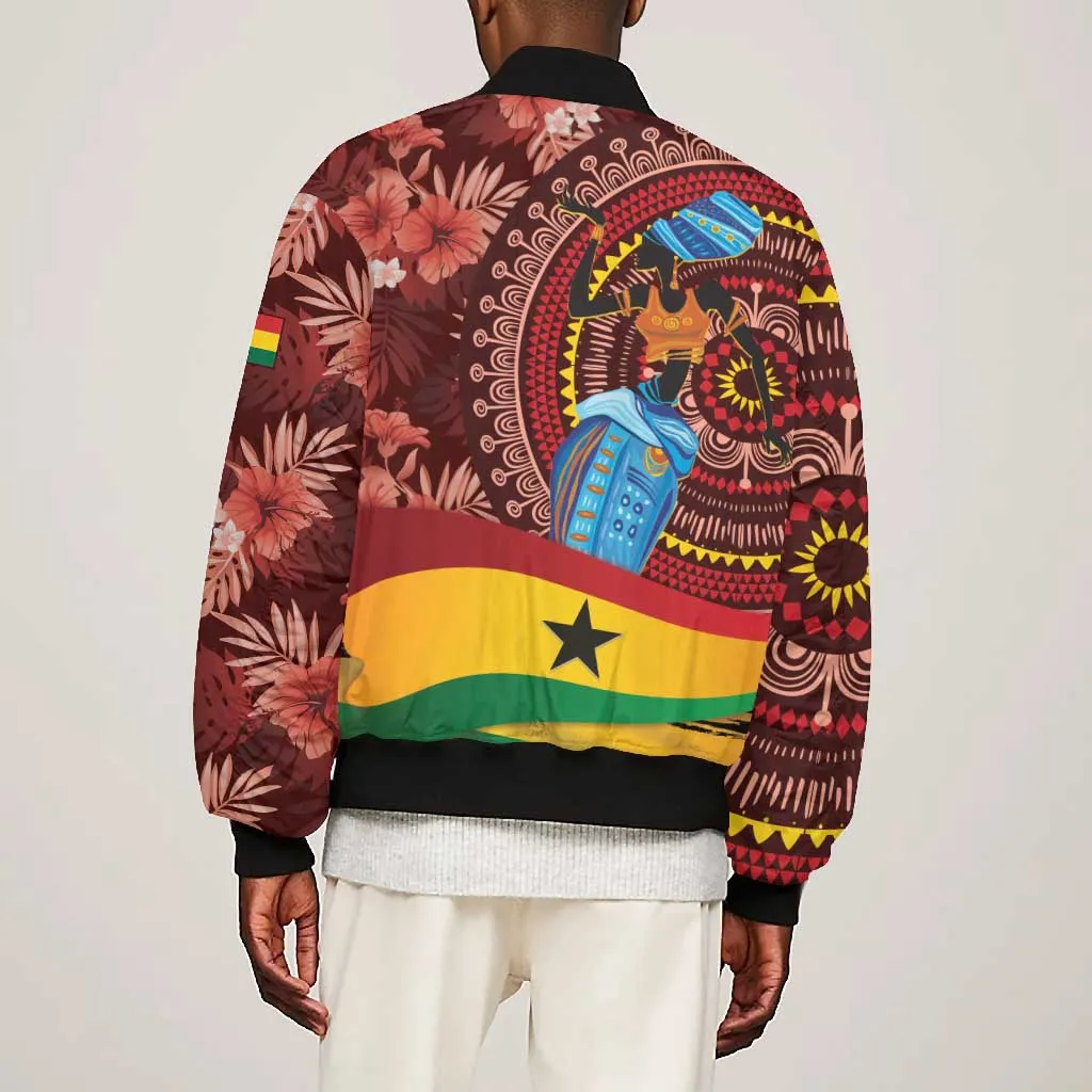 Panafest Bomber Jacket Ghana Tropical African Pattern LT01