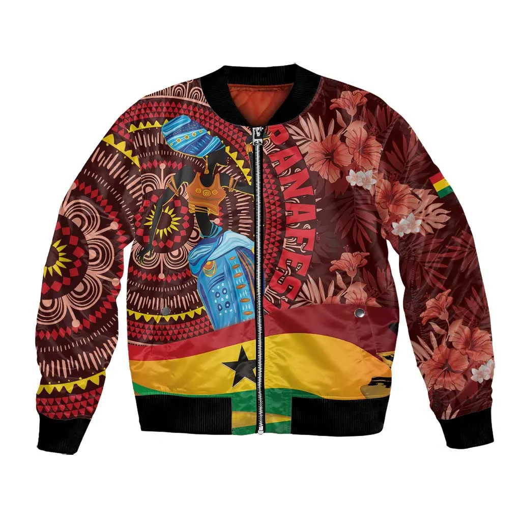 Panafest Bomber Jacket Ghana Tropical African Pattern LT01