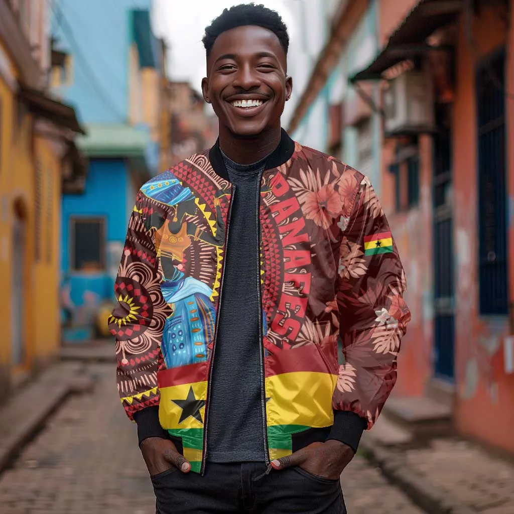 Panafest Bomber Jacket Ghana Tropical African Pattern LT01