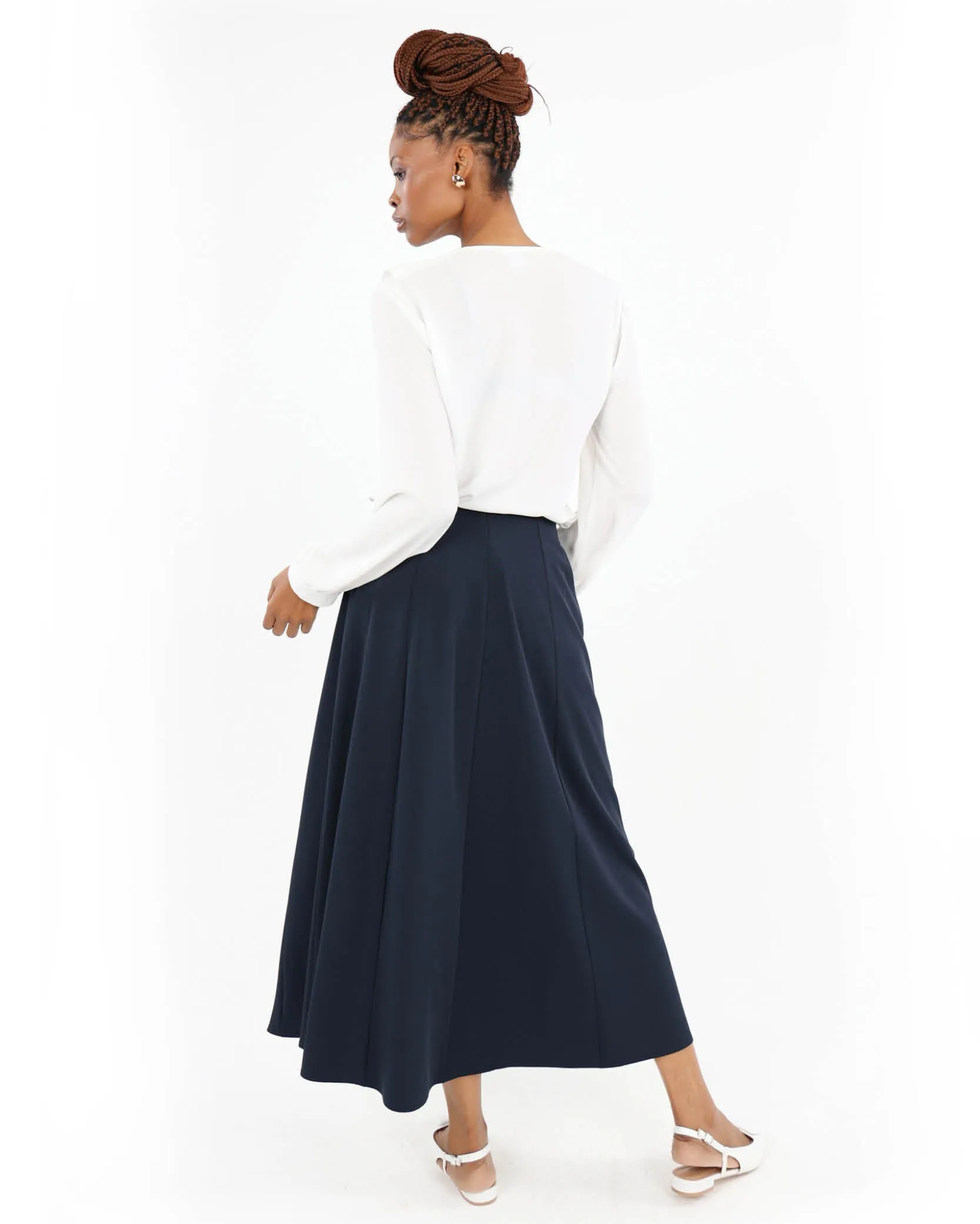 Panelled Midi Skirt