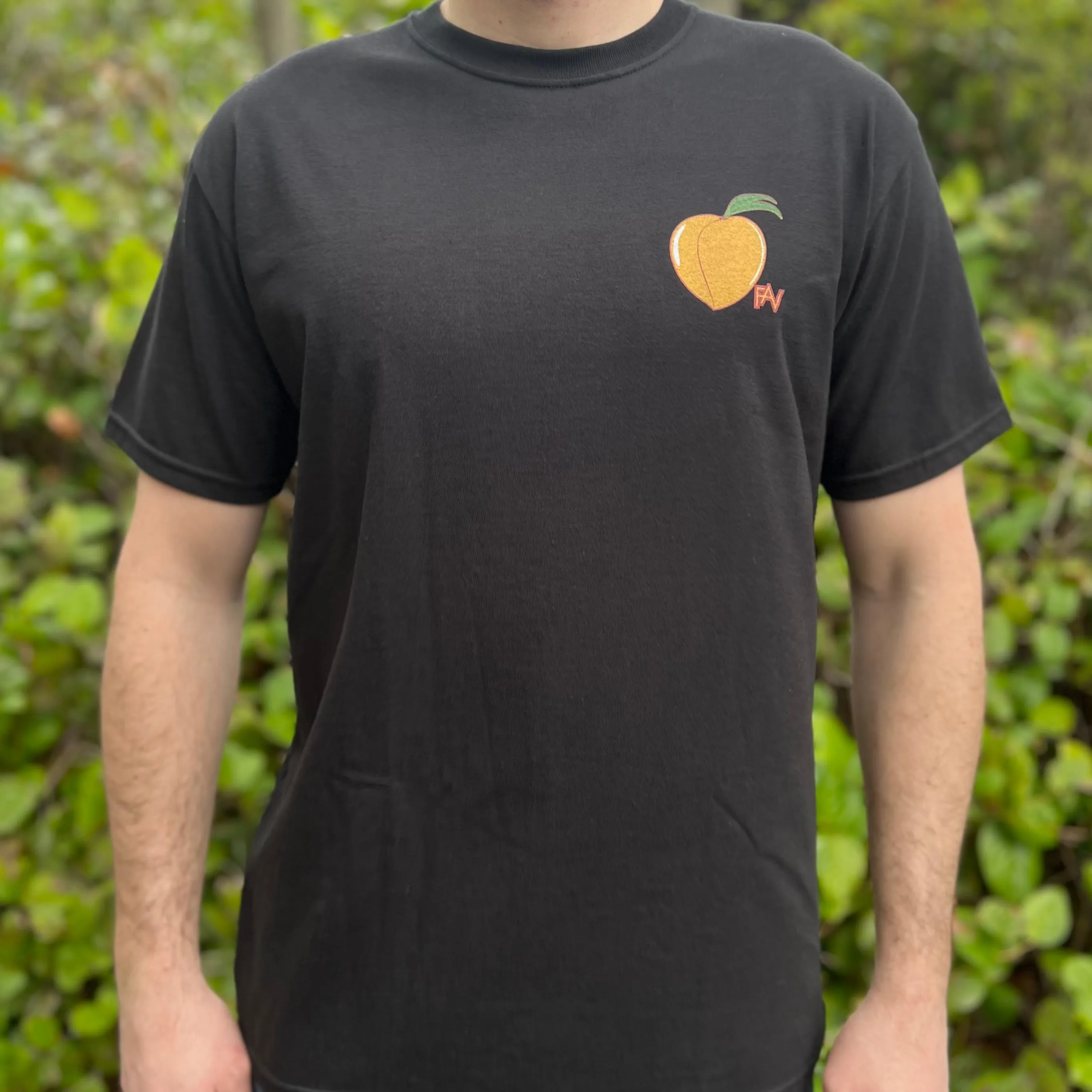 Peach - Black Heavyweight T-Shirt