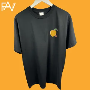 Peach - Black Heavyweight T-Shirt