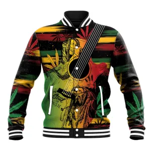 Personalised Afro Reggae Baseball Jacket Soul of Music Sketch Style LT7