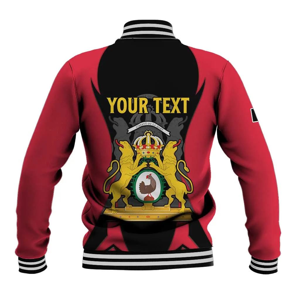 Personalised First Empire Of Haiti Baseball Jacket Coat Of Arms Sporty Style LT15