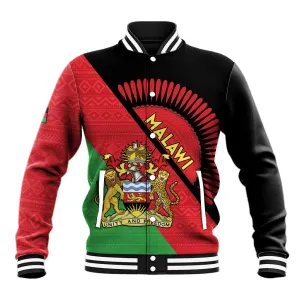 Personalized Afro Malawi Baseball Jacket Coat Of Arms - Southeastern Africa Pattern LT15