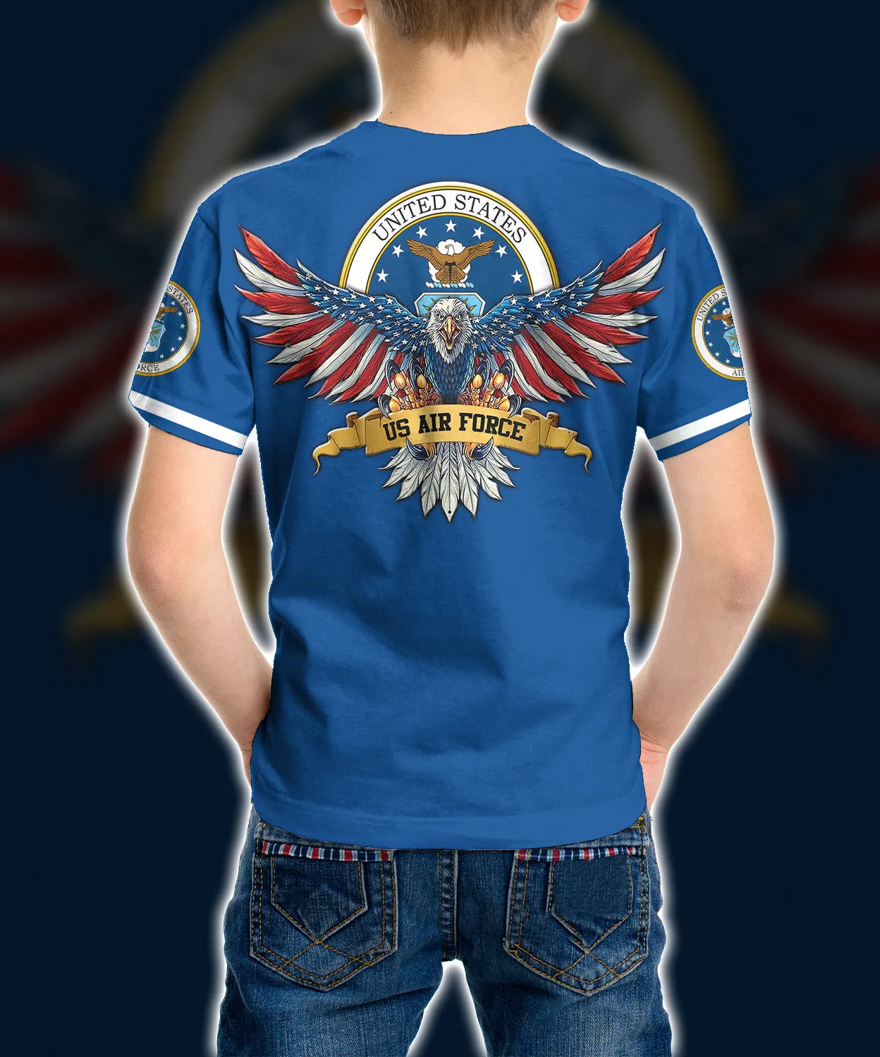 Personalized Custom Name 3D US Airforce veteran Ver2 Kid Tshirt QT302055