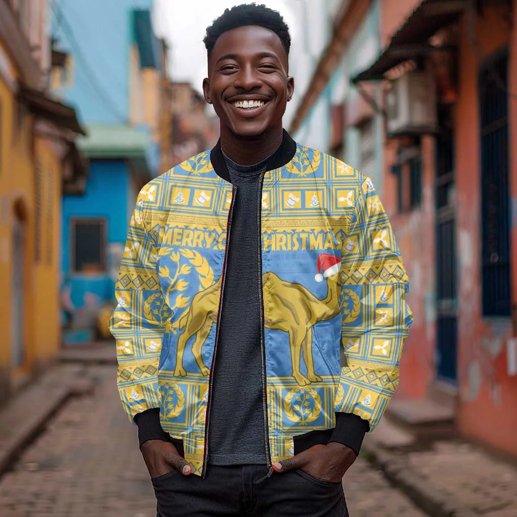 Personalized Eritrea Emblem Sleeve Zip Bomber Jacket Ruhus Beal Lidet - Kente Pattern LT18