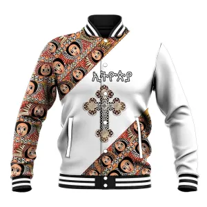 Personalized Ethiopia Baseball Jacket Ethiopian Orthodox Church Angel LT15