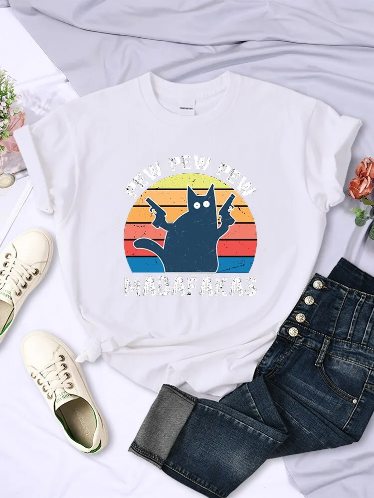 Pew Pew Madafaks Cat T-Shirt