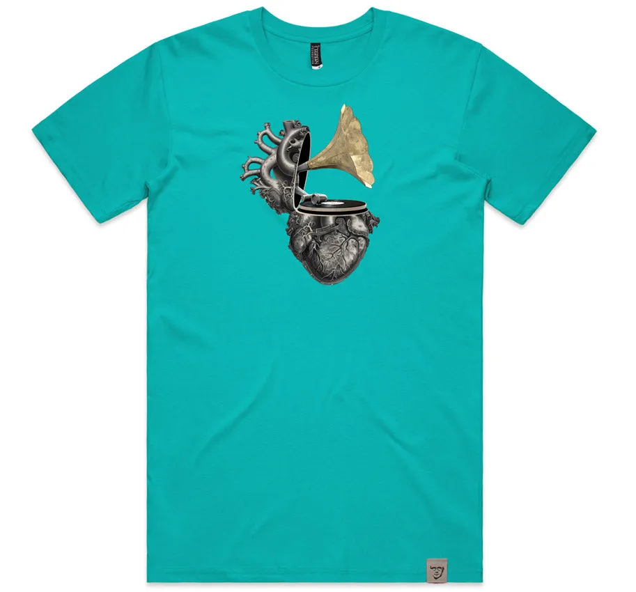Play From The Heart Men's T AQUA