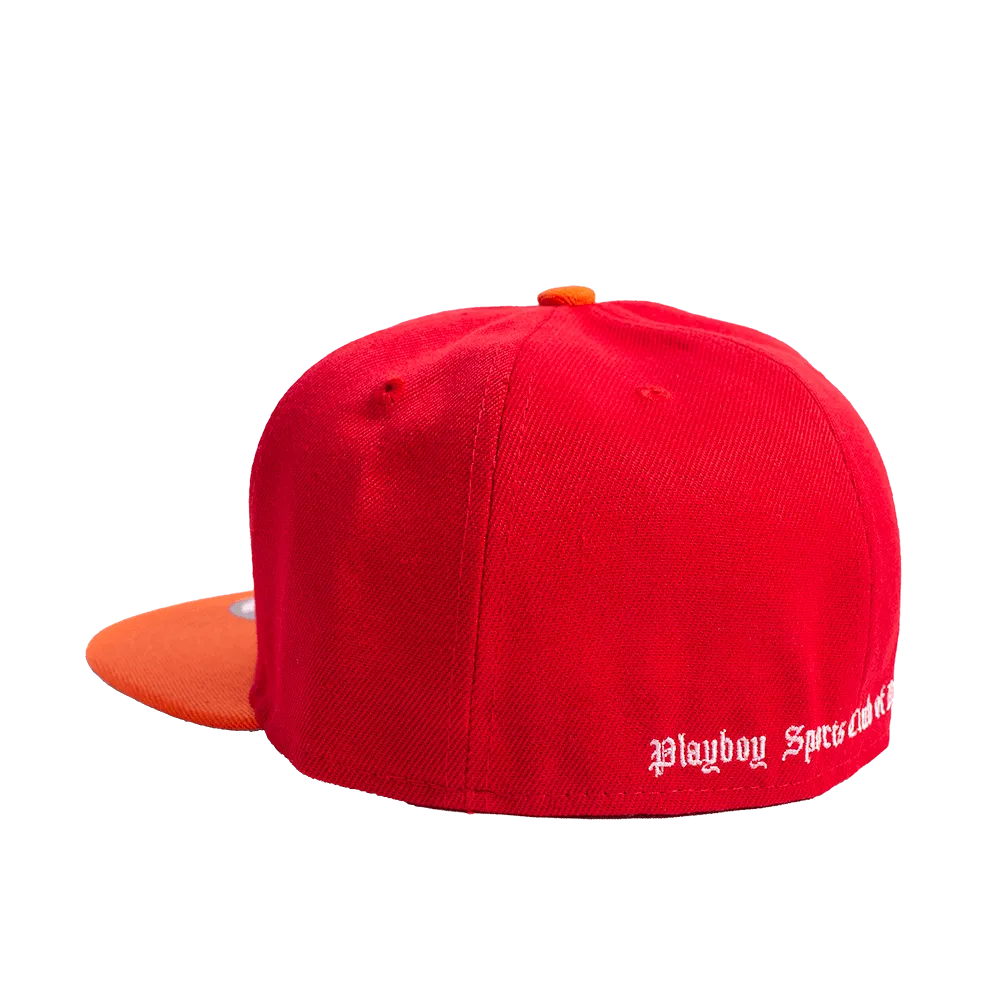 PLAYBOY SPORTSCLUB OF NEW YORK RED FITTED HAT